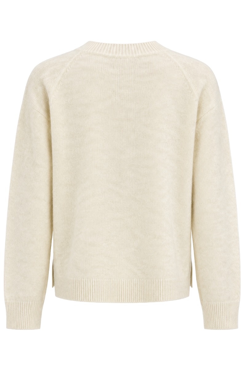 Feiner Damen Strick Pullover mit Rundhals aus Lanawolle & Kaschmir