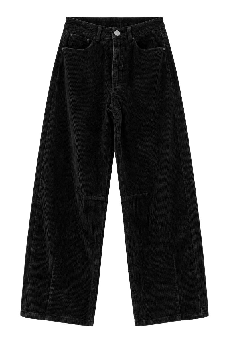 Melly & Co Damen Cordhose im lockeren Barrel Straight Cut