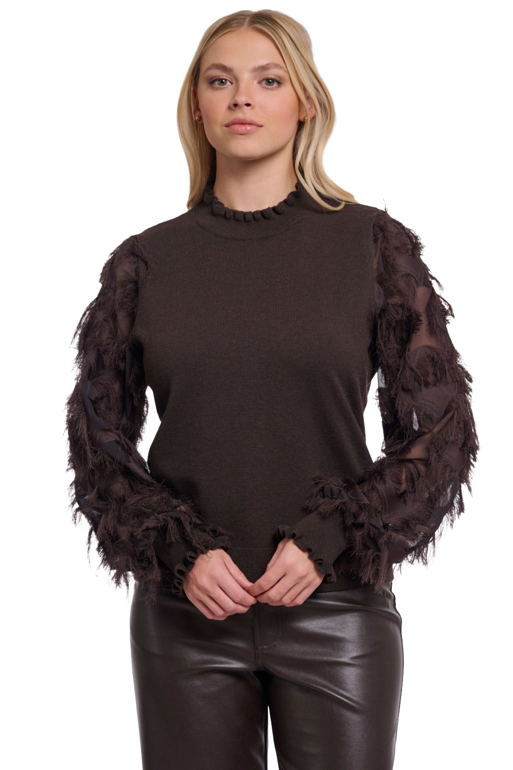 Rino & Pelle Janique Damen Pullover mit Statement-Ärmeln