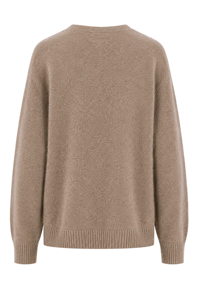 Feiner Strickpullover mit V-Ausschnitt aus Lanawolle & Kaschmir