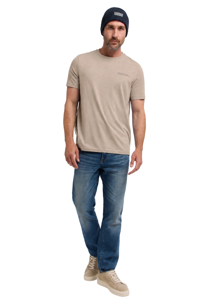 Elbsand Tian Herren T-Shirt mit Logo-Details
