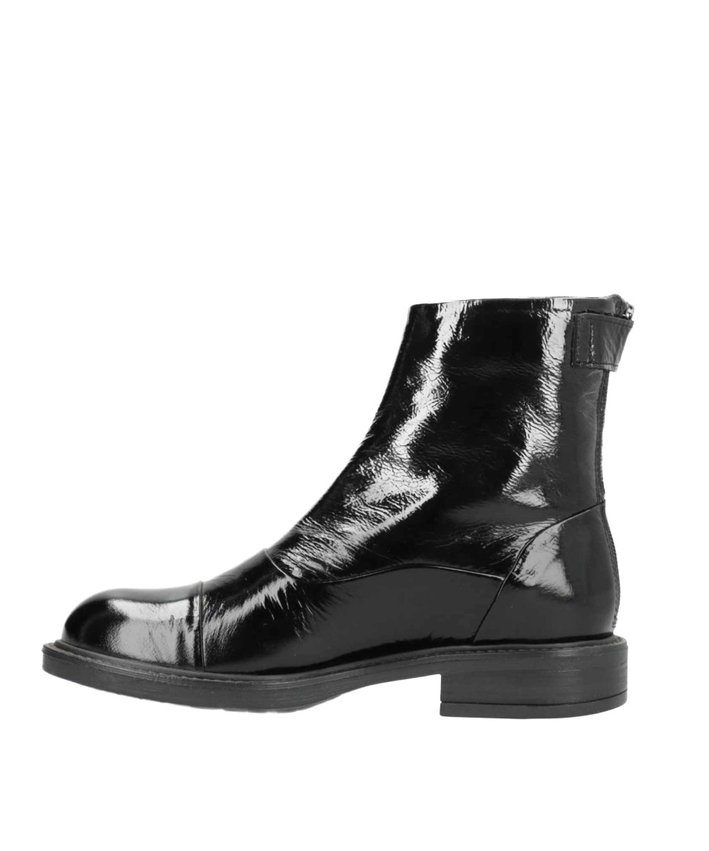 Shoedesign Copenhagen DAHLIA Damen Lackleder Stiefelette in Schwarz