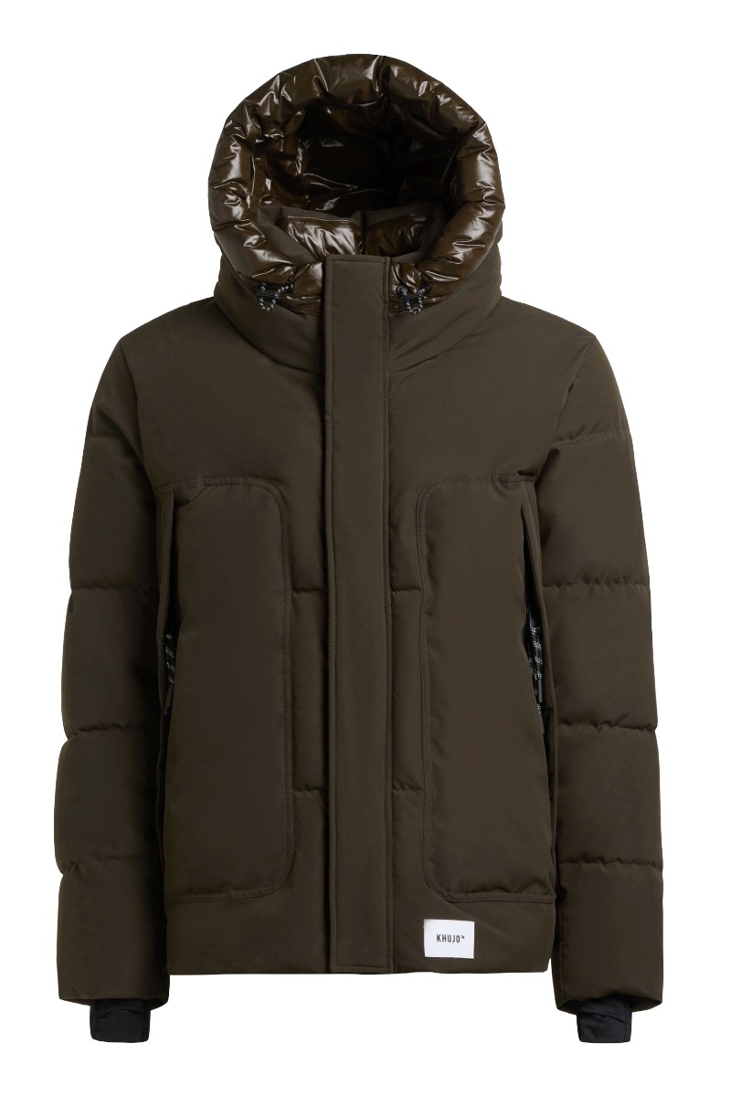 Khujo DARVIN Herren Steppjacke mit Kapuze und großen Taschen