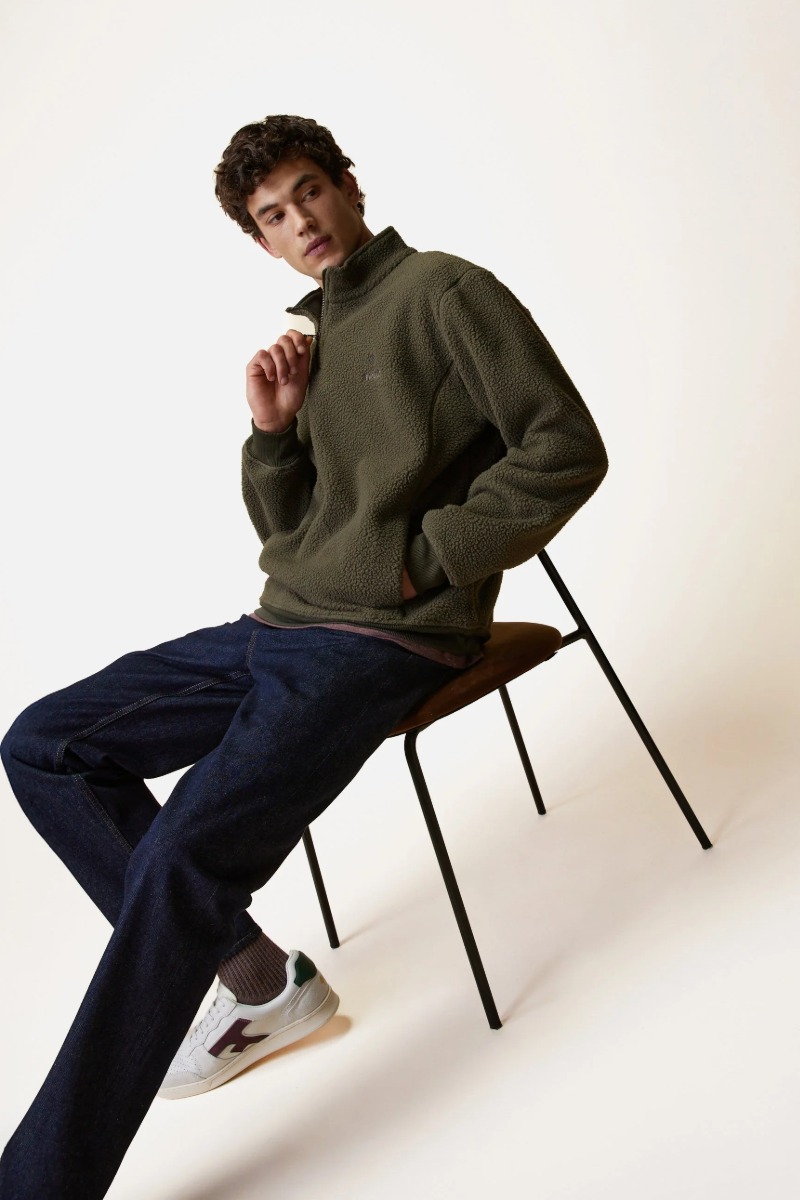 Faguo Aubiac Herren Teddy-Fleece Pullover