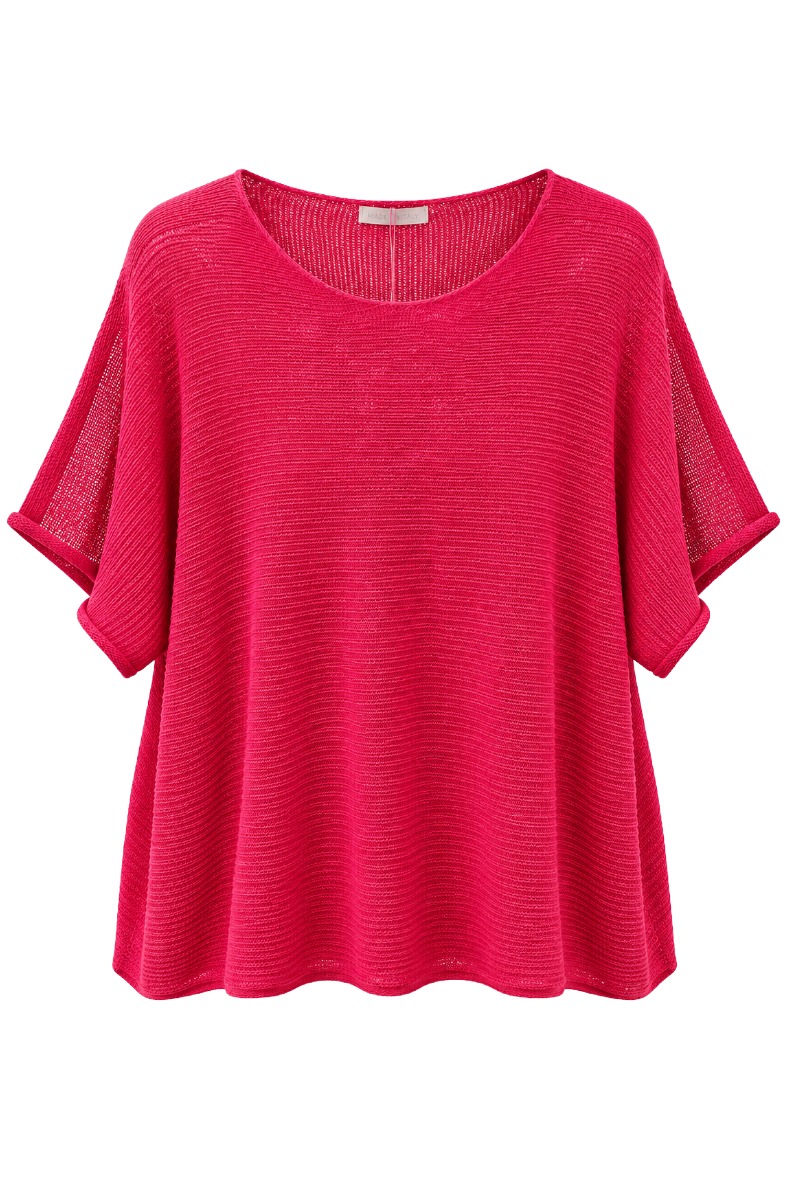 Leichtes Strickshirt mit Rundhals Ausschnitt