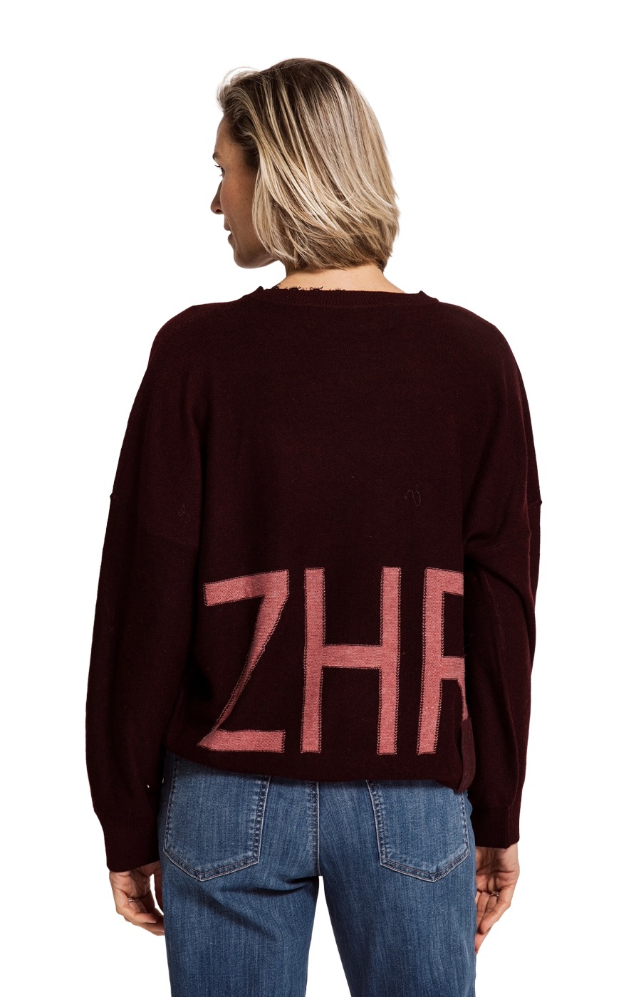 Zhrill Sasa Feinstrickpullover mit ZHRILL-Schriftzug