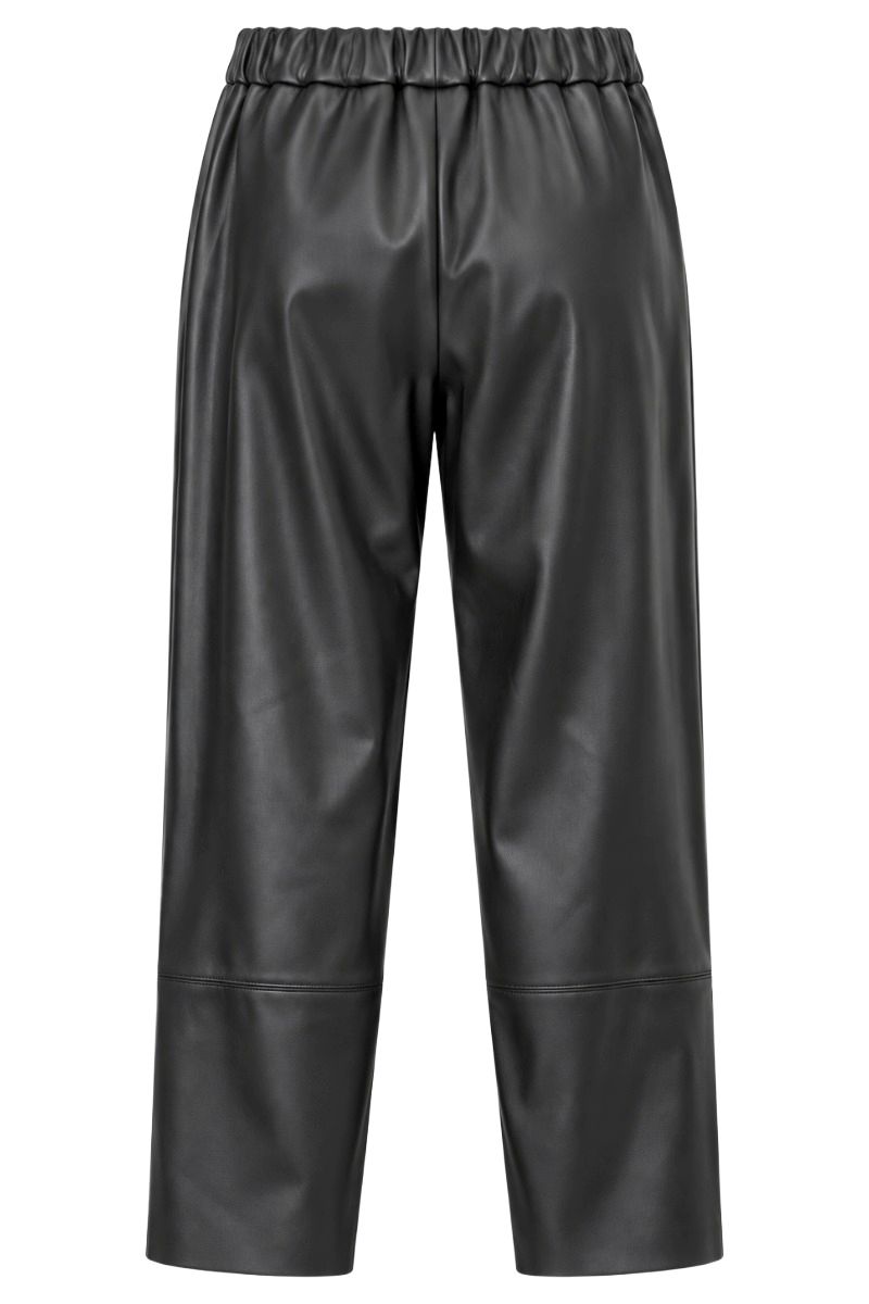 Kunstlederhose konisch mit Gummibund