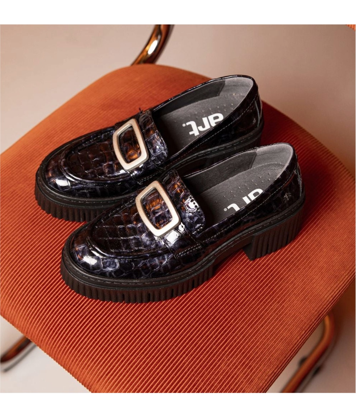 The Art Company YORK Chunky Loafer Croku Lack -mit Plateausohle