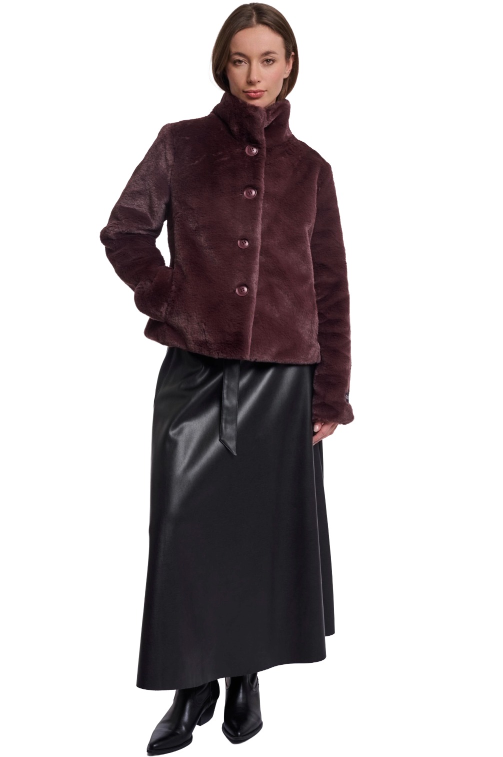 Rino & Pelle Vie kurze Damen Plüschjacke