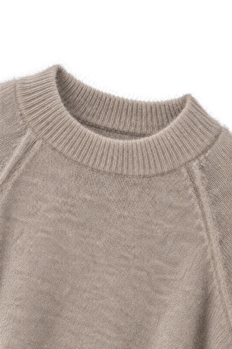 Weicher Damen Angora Strickpullover mit Rundhals