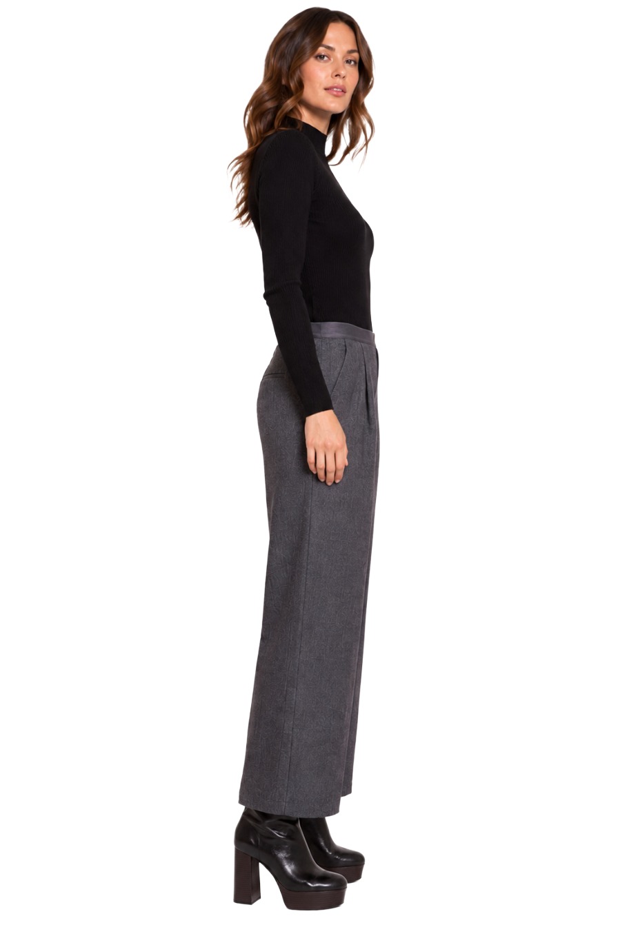 Zhrill Kelli Damen Hose mit weitem Bein & Bundfalten