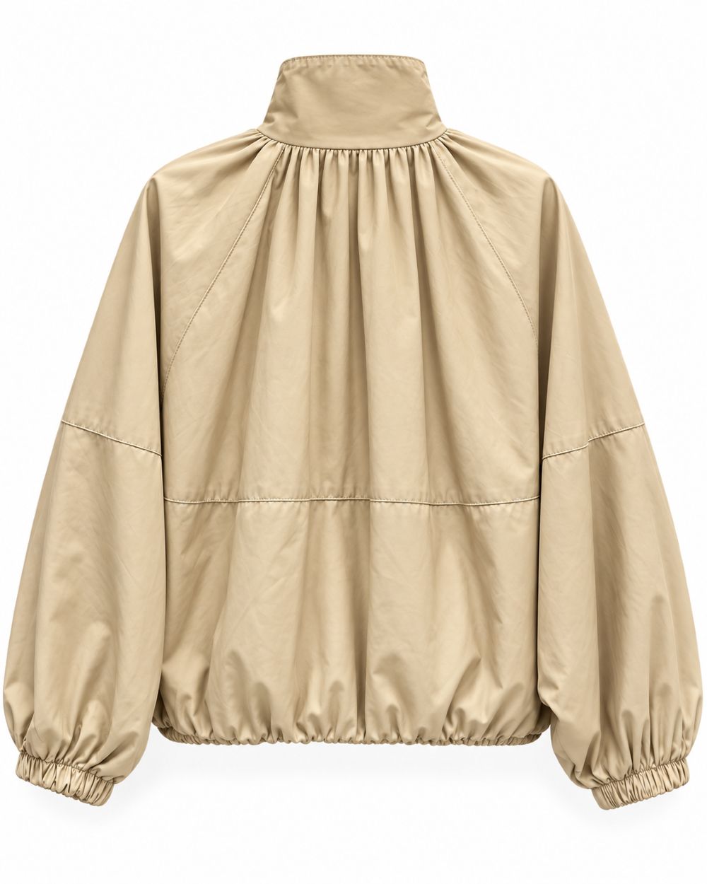 Ballon -Blousonjacke mit Stehkragen & Volumenärmeln
