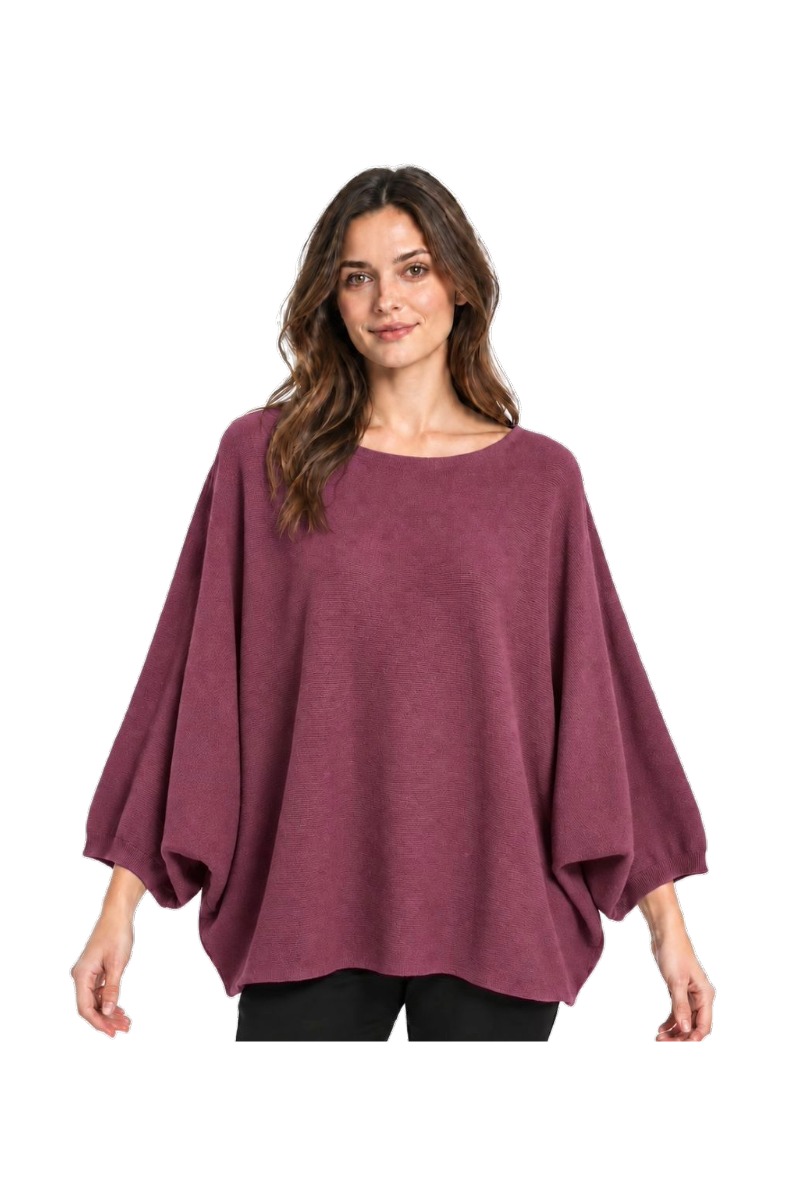 Oversized Feinstrickpullover mit Dolman Ärmeln