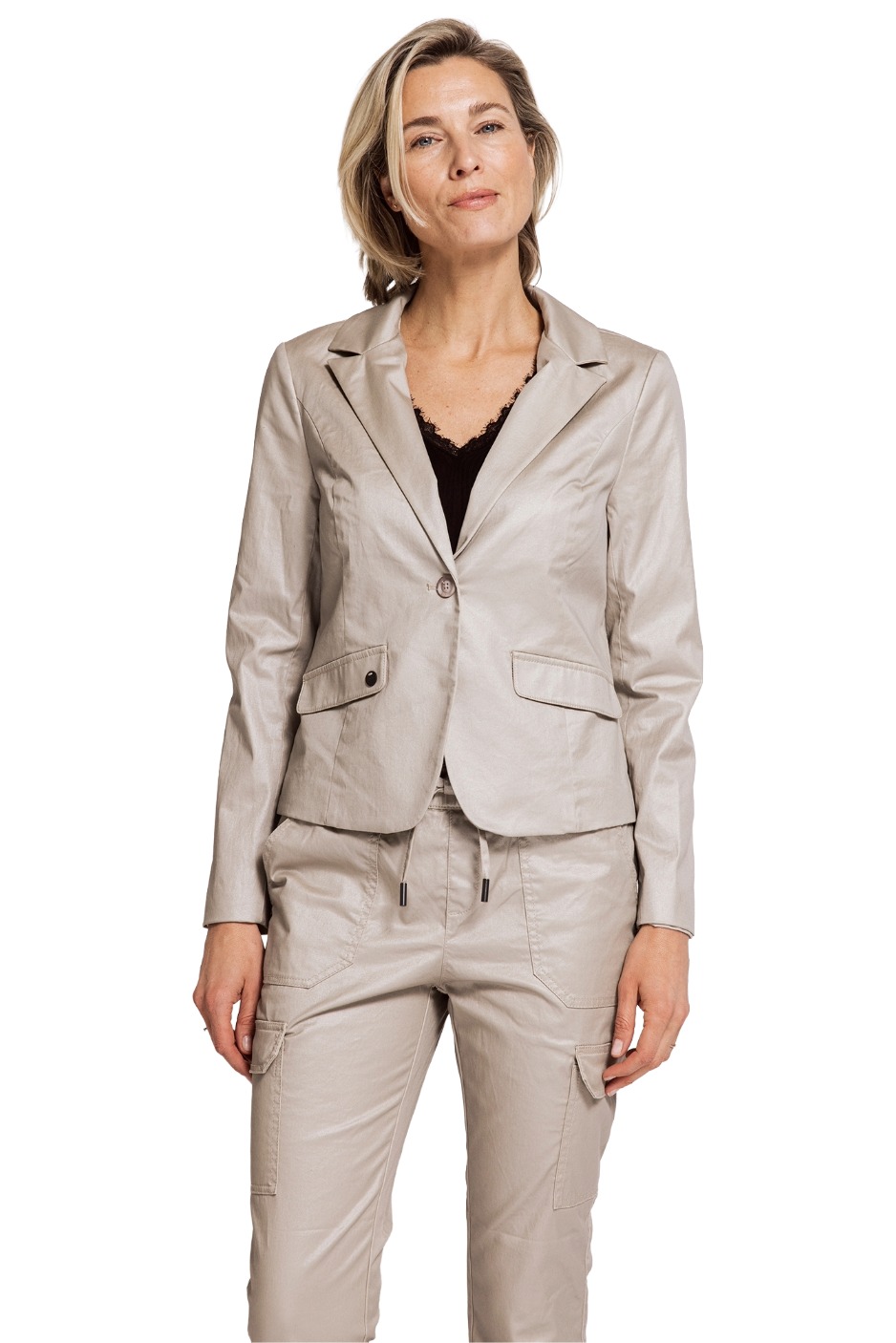 Zhrill Betsy N3224 Blazer – leicht taillierter Blazer mit edler Beschichtung
