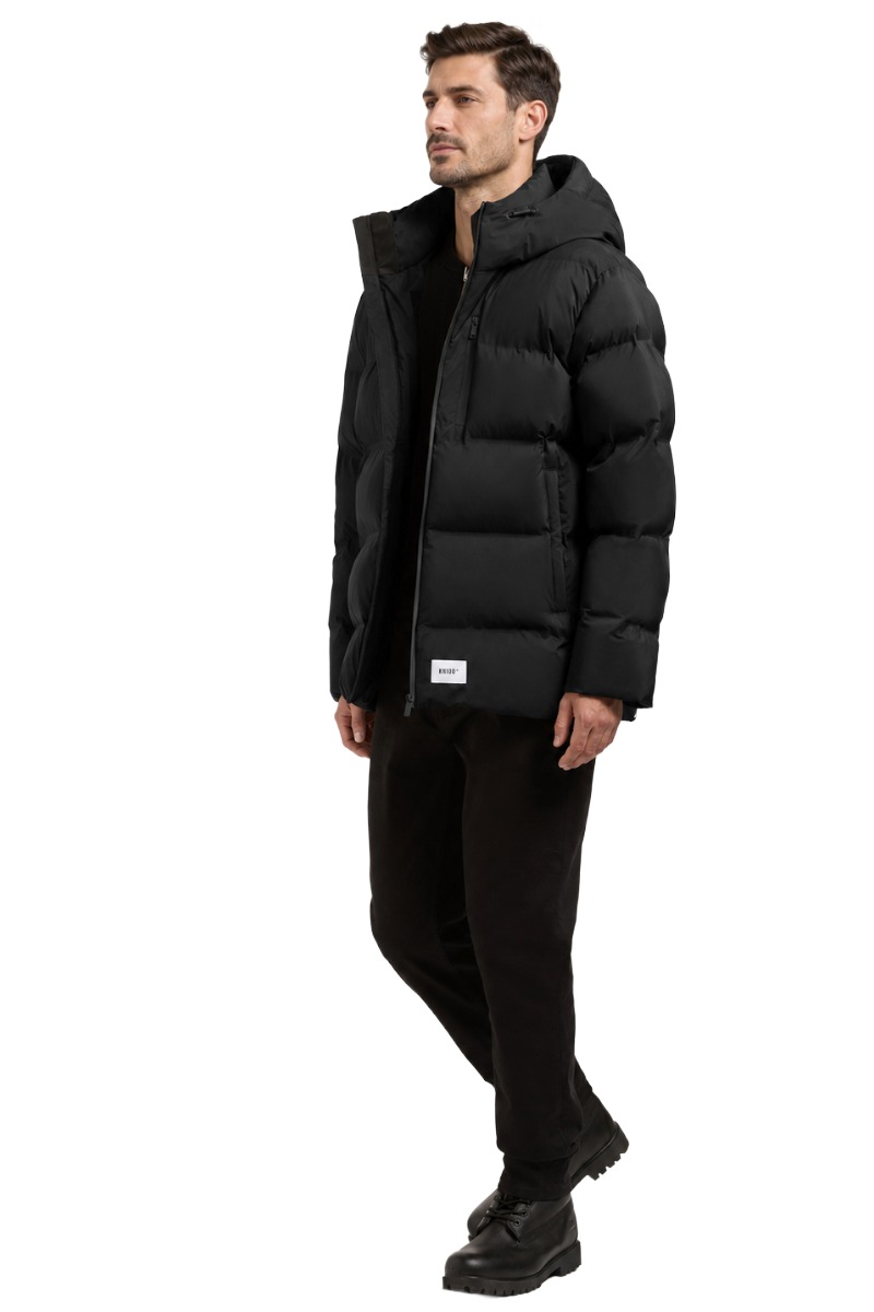 Khujo SILAS Herren Puffer-Steppjacke mit Kapuze und Brusttasche