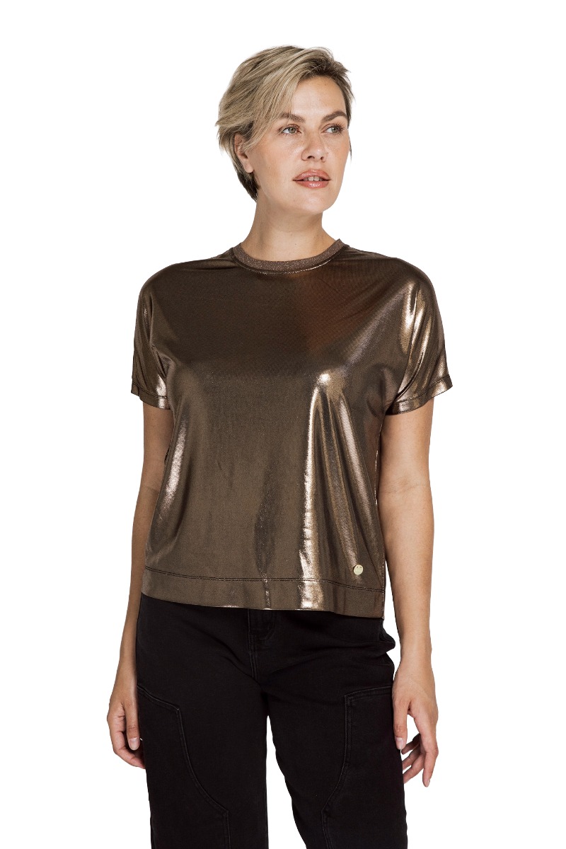 Zhrill Shirt Cielo im Metallic-Look