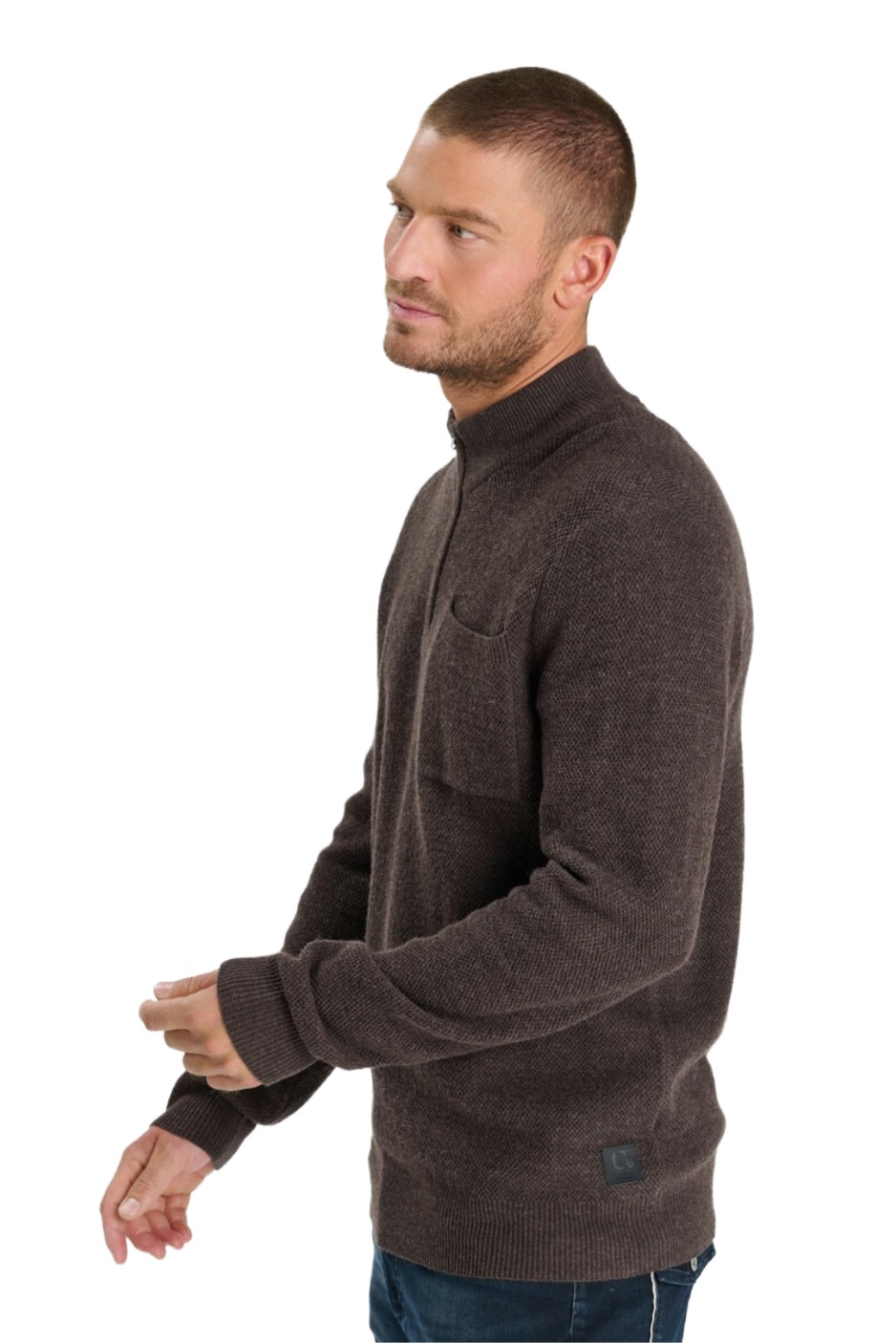 LTC Le Temps des Cerises FAVO Herren Strickpullover – Coffee