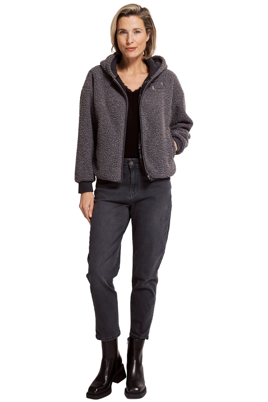 Zhrill Kulin Teddy-Jacke mit Kapuze