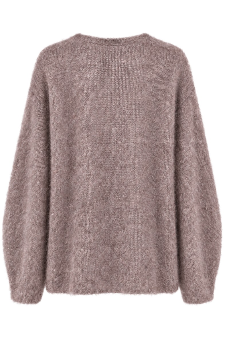 Offene Kid Mohair Strickjacke – 80 % Mohair Made in Italy