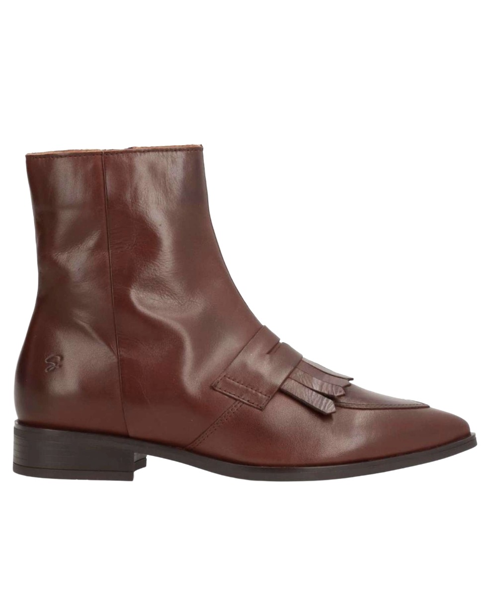 Shoedesign Copenhagen HESE Leder-Stiefelette mit Fransen