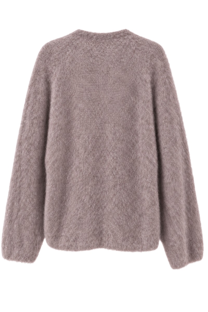 Offene Kid Mohair Strickjacke – 80 % Mohair Made in Italy