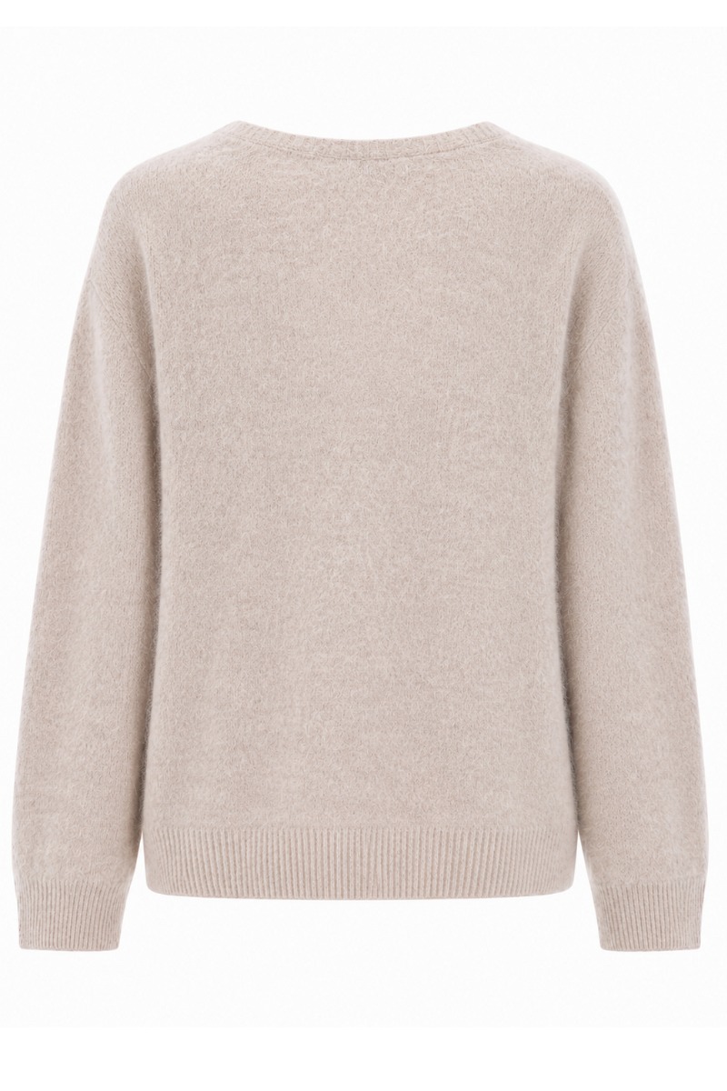 Feine Strickjacke mit V-Ausschnitt aus Lanawolle & Kaschmir