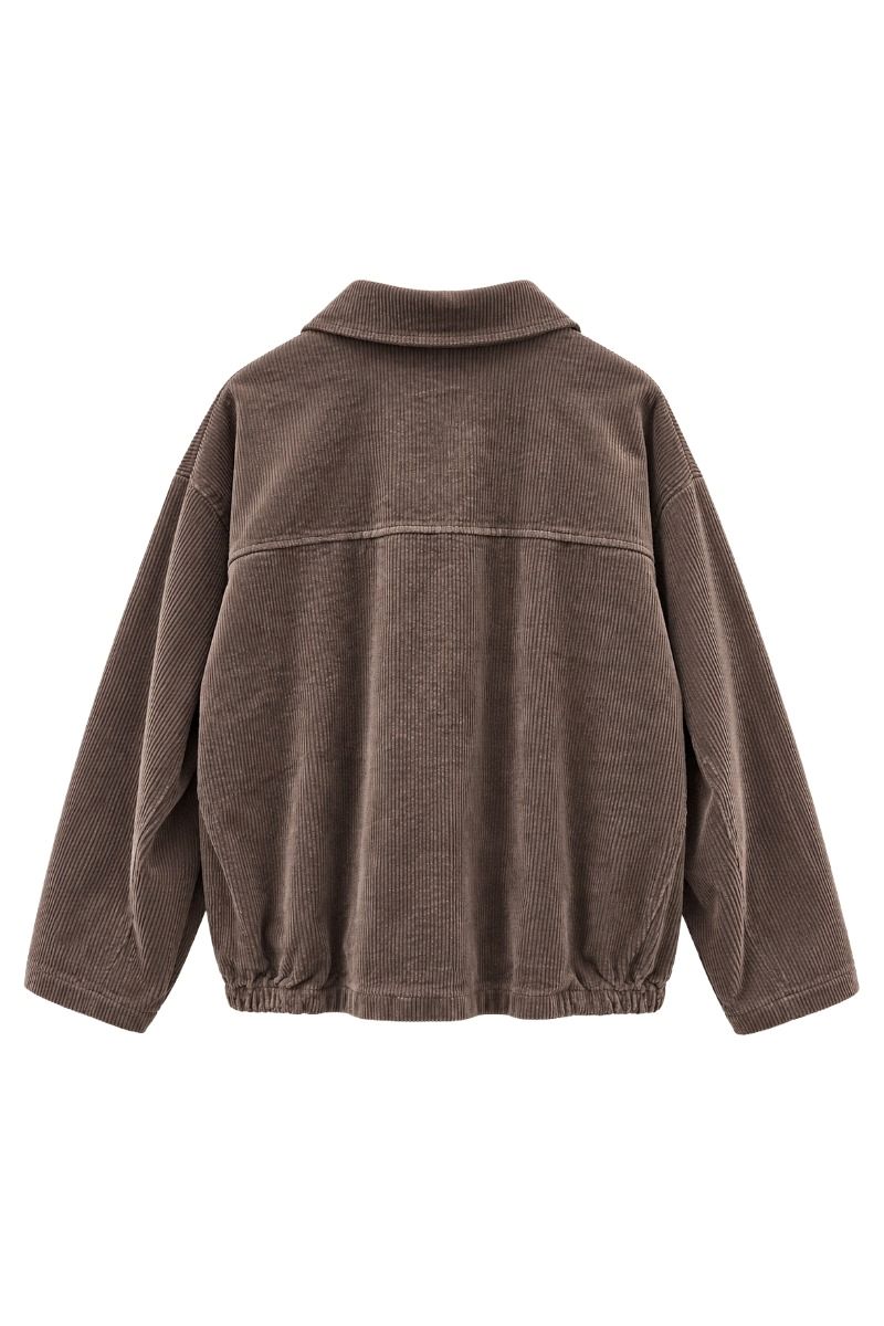 Cord -Hemdjacke mit Druckknöpfen