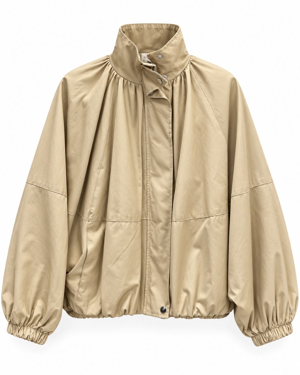 Ballon -Blousonjacke mit Stehkragen & Volumenärmeln