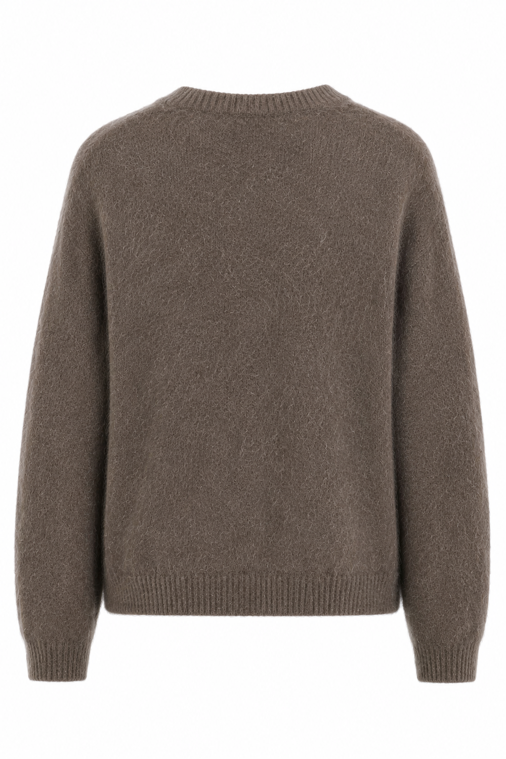 Feine Strickjacke mit Rundhalsausschnitt aus Lanawolle & Kaschmir