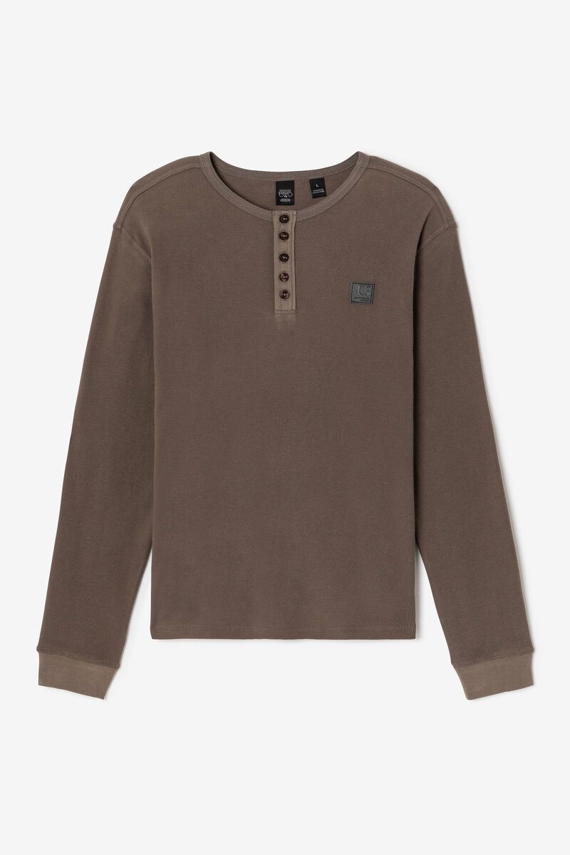 Herren Langarm Shirt in braun von Le Temps des Cerises