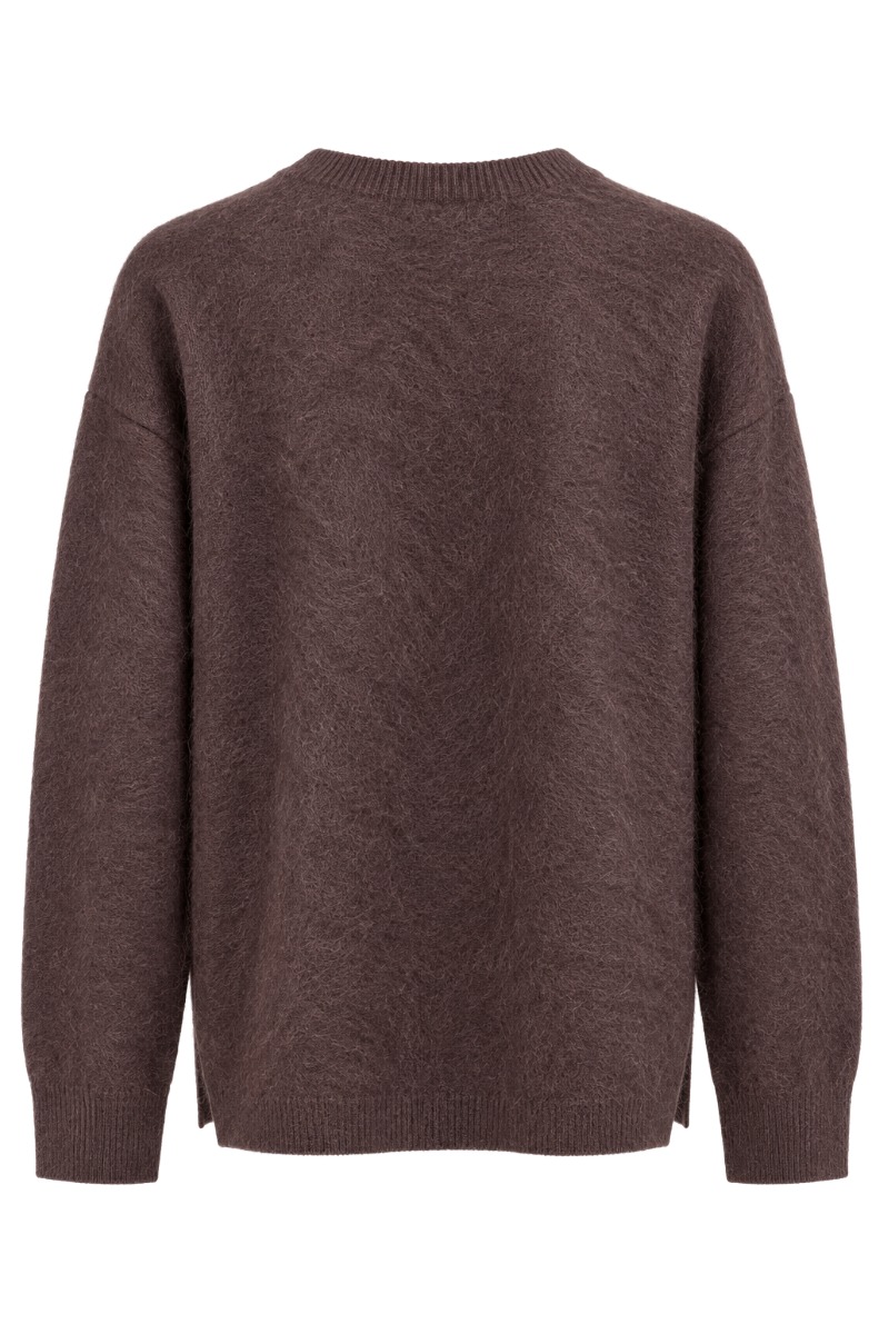 Feiner Damen Strick Pullover mit Rundhals aus Lanawolle & Kaschmir