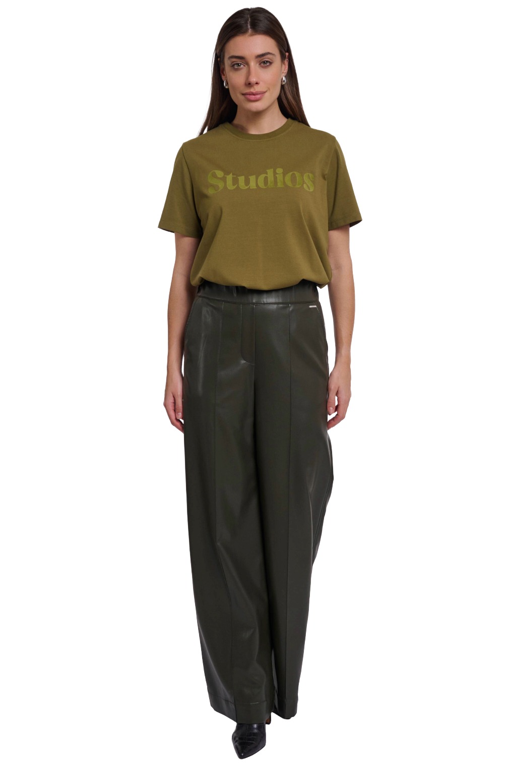 Rino & Pelle Therese Damen Kunstleder Marlenehose