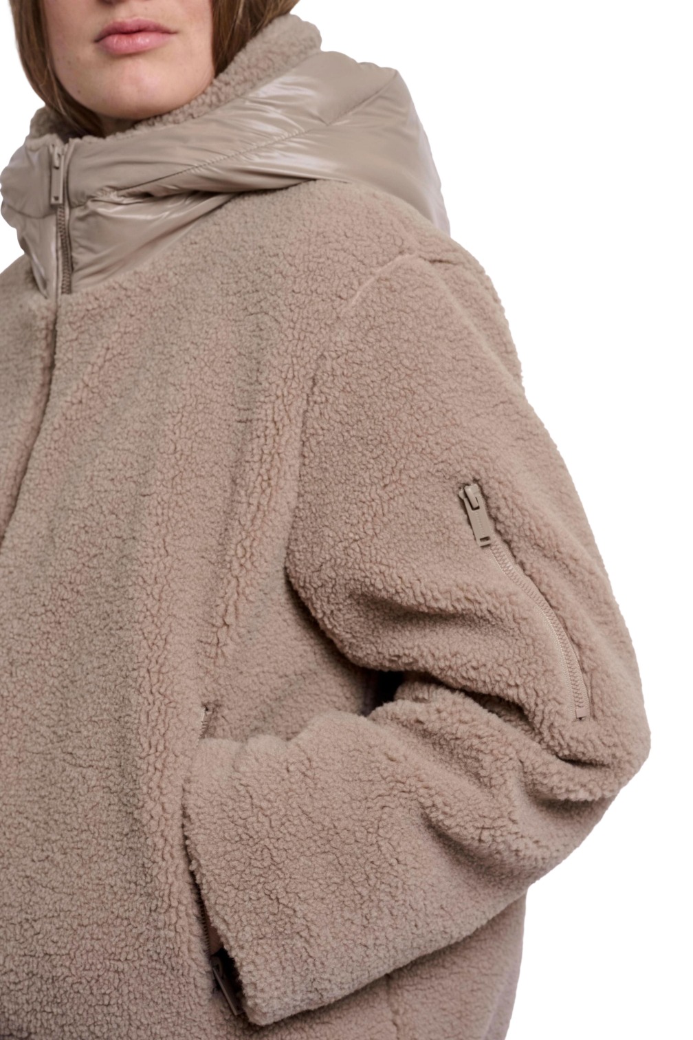 Rino & Pelle Jayla Damen Teddyjacke mit Kapuze