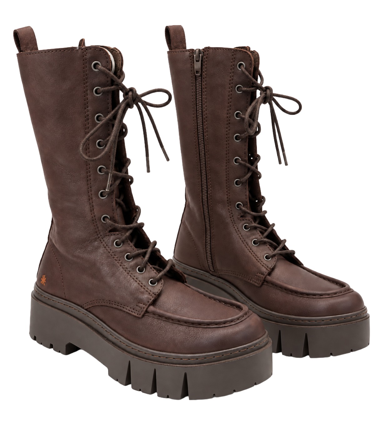 The Art Company Roma Leeds Damen Schnürstiefel im Chunky Combat Boots mit markanter Plateausohle