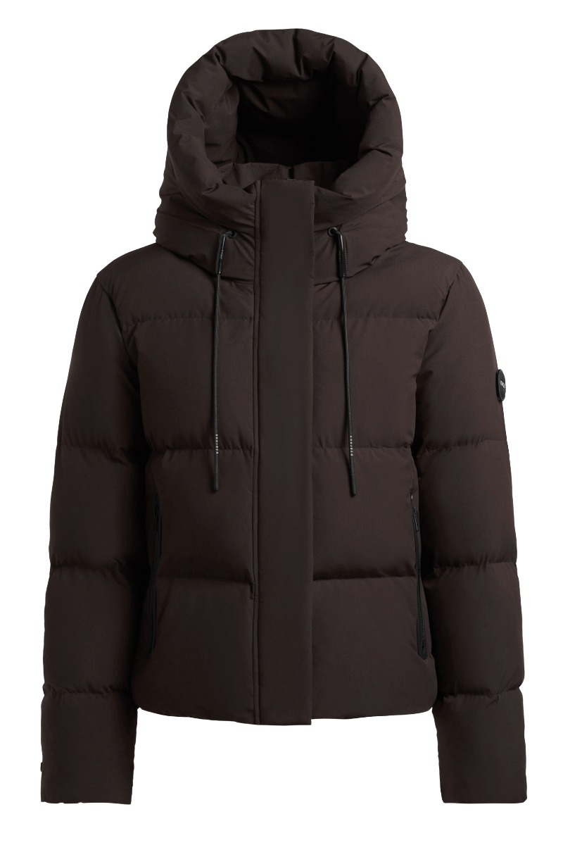 Khujo Enits 2 Matt Damen Kurz-Steppjacke mit Kapuze