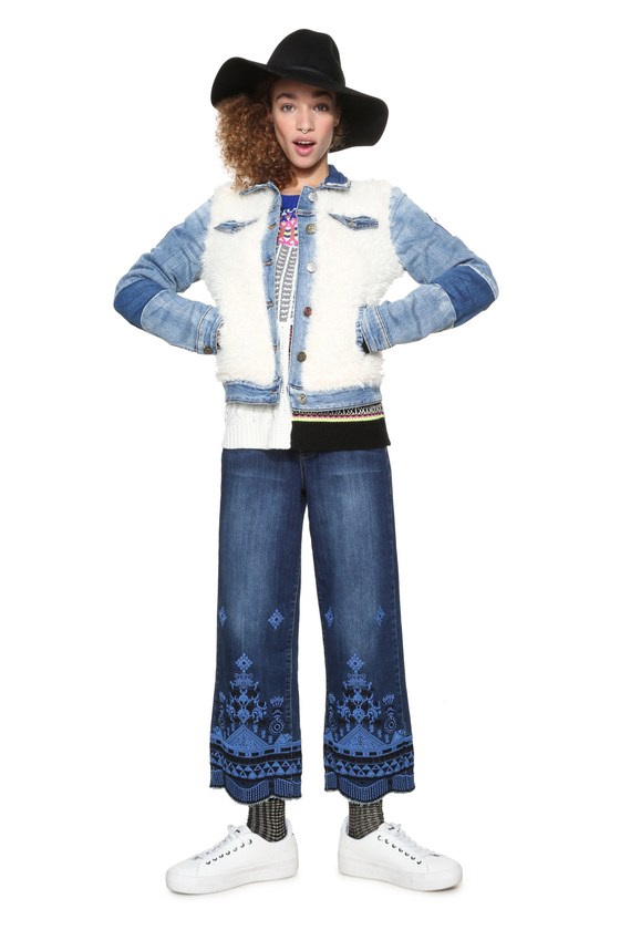 Desigual Valerie Damen Jeans Jacke - denim blau