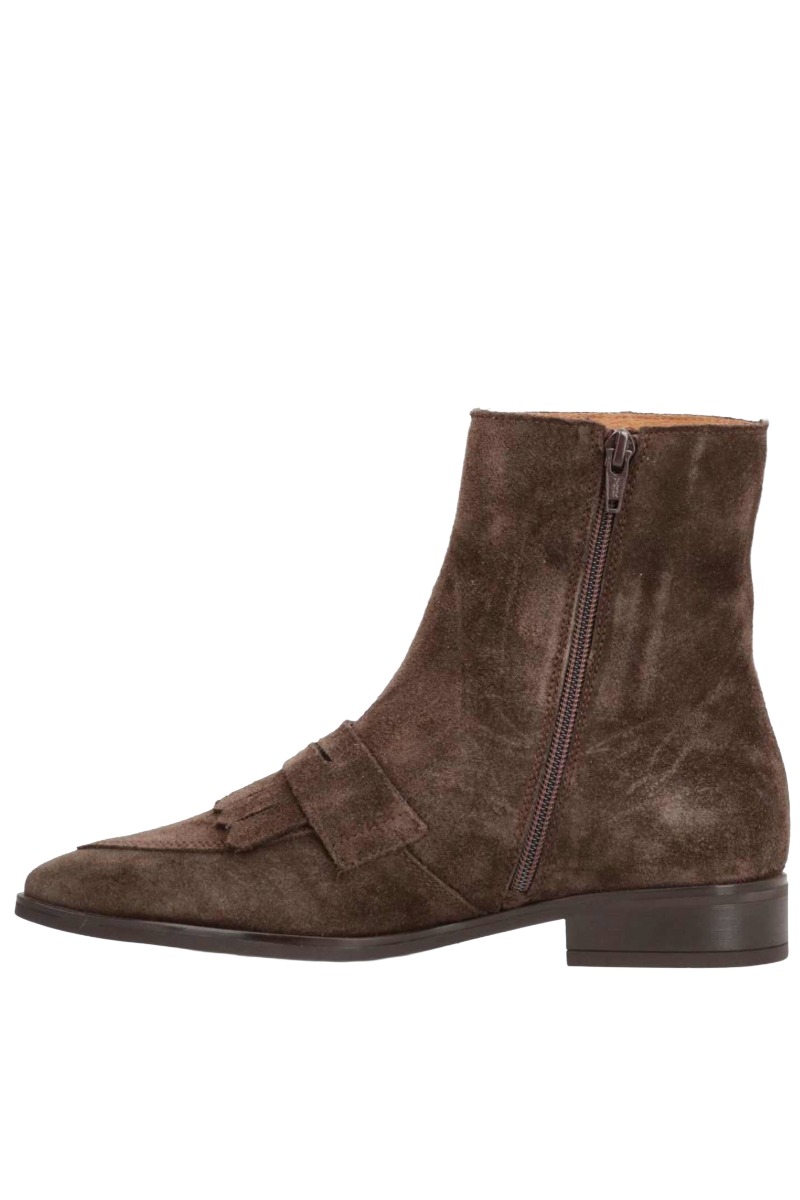 Shoedesign Copenhagen HESE Leder-Stiefelette mit Fransen