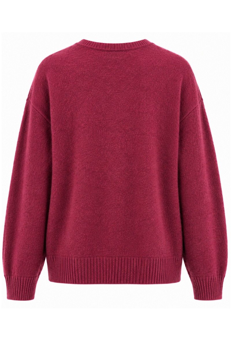 Feiner Strickpullover mit V-Ausschnitt aus Lanawolle & Kaschmir