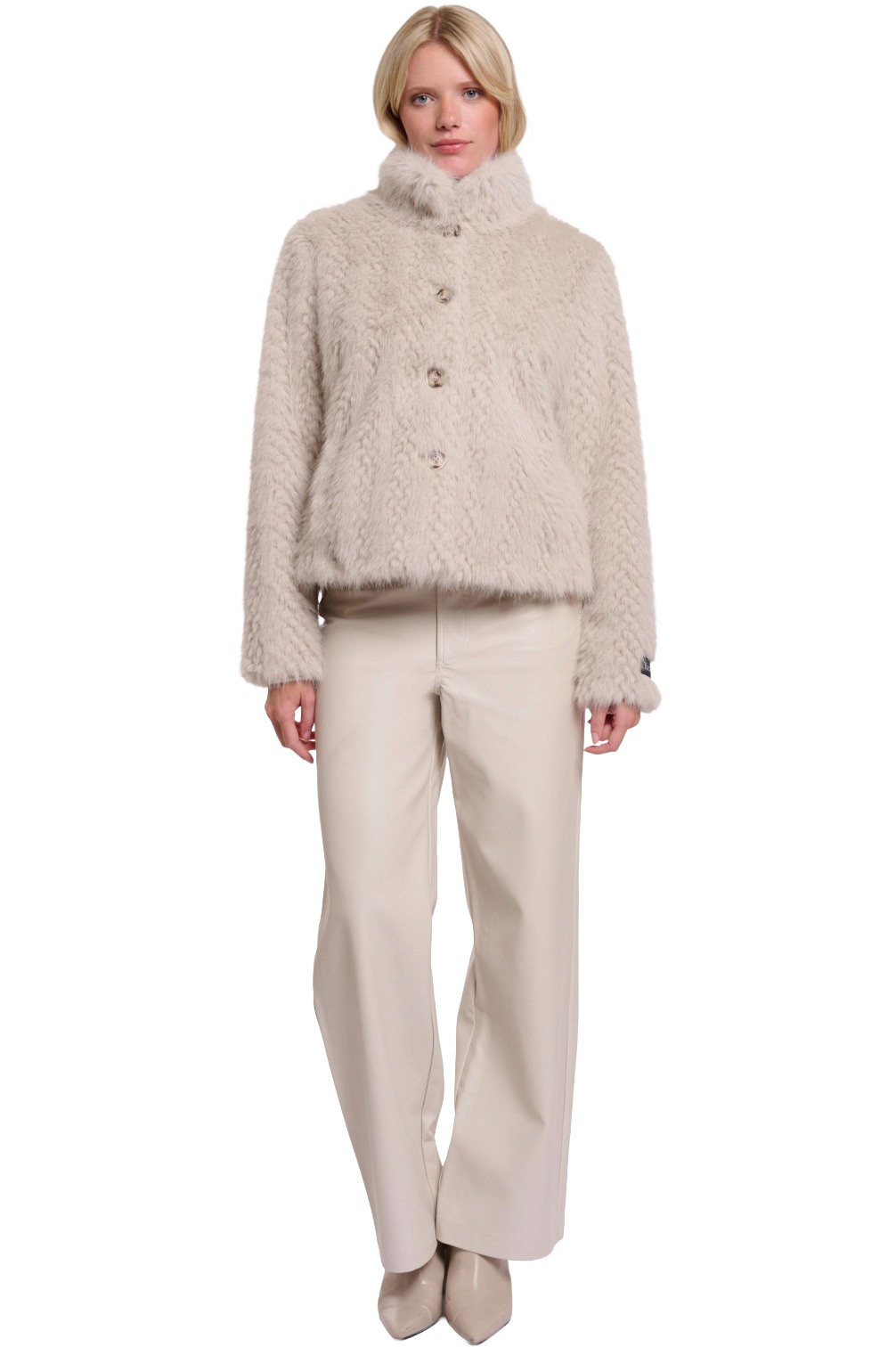 Rino & Pelle Vie Damen Kunstfelljacke mit Design