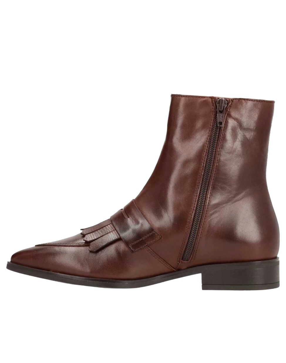 Shoedesign Copenhagen HESE Leder-Stiefelette mit Fransen