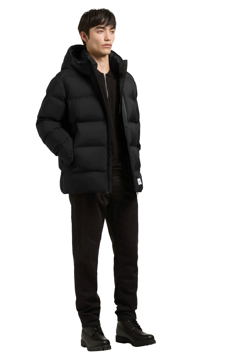 Khujo SILAS Herren Puffer-Steppjacke mit Kapuze und Brusttasche