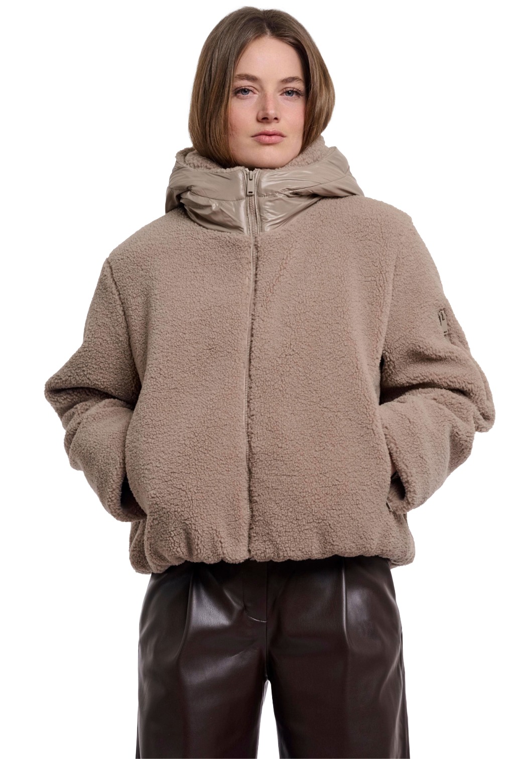 Rino & Pelle Jayla Damen Teddyjacke mit Kapuze