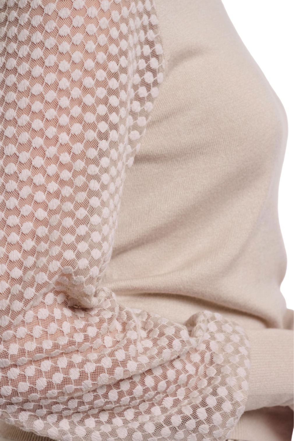Rino & Pelle Kalinka Damen Pullover mit transparenten Ärmeln