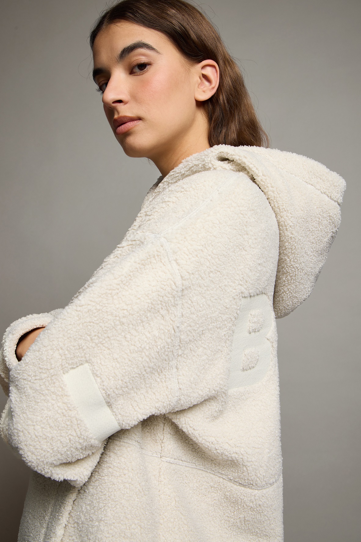 Elbsand Nelia Damen Teddy - Hoodie mit Logo-Details