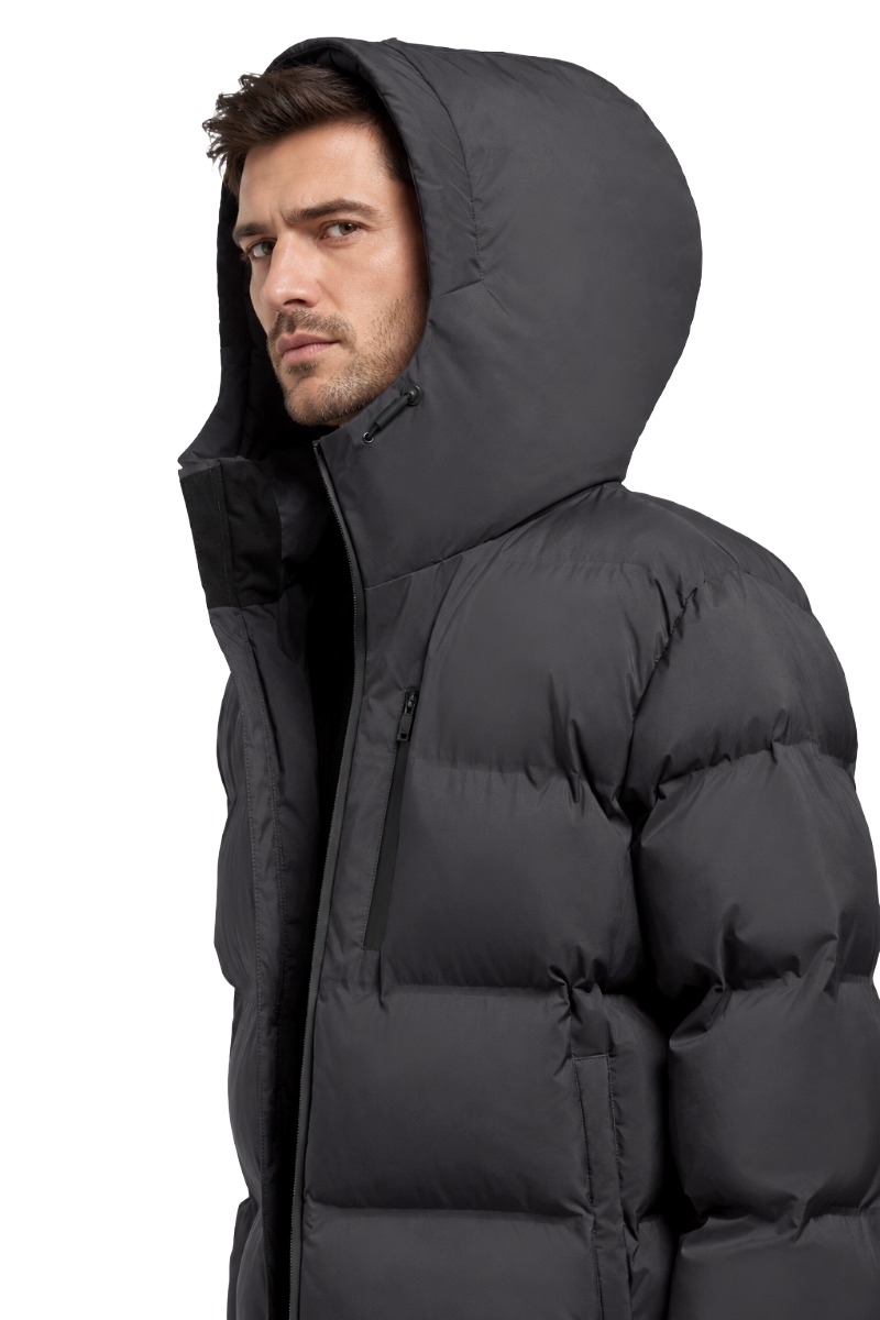 Khujo SILAS Herren Puffer-Steppjacke mit Kapuze und Brusttasche