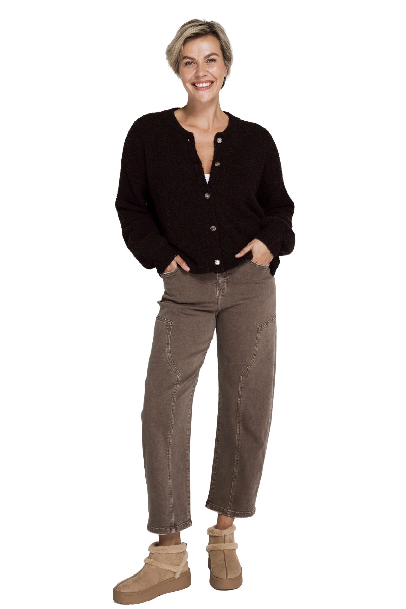 ZHRILL Strickjacke Ted – weicher Bouclé Cardigan
