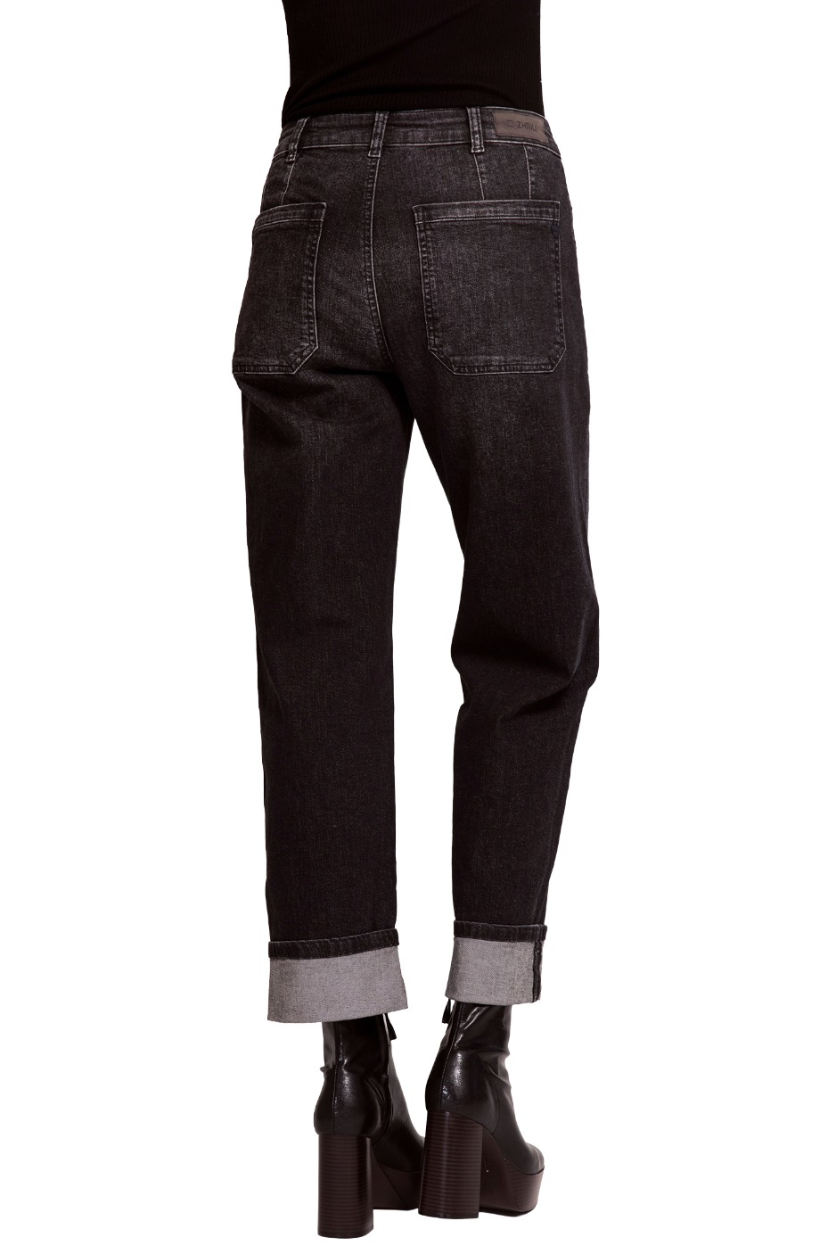 Zhrill Karli Damen Jeans – Relaxed Straight Fit mit Umschlag