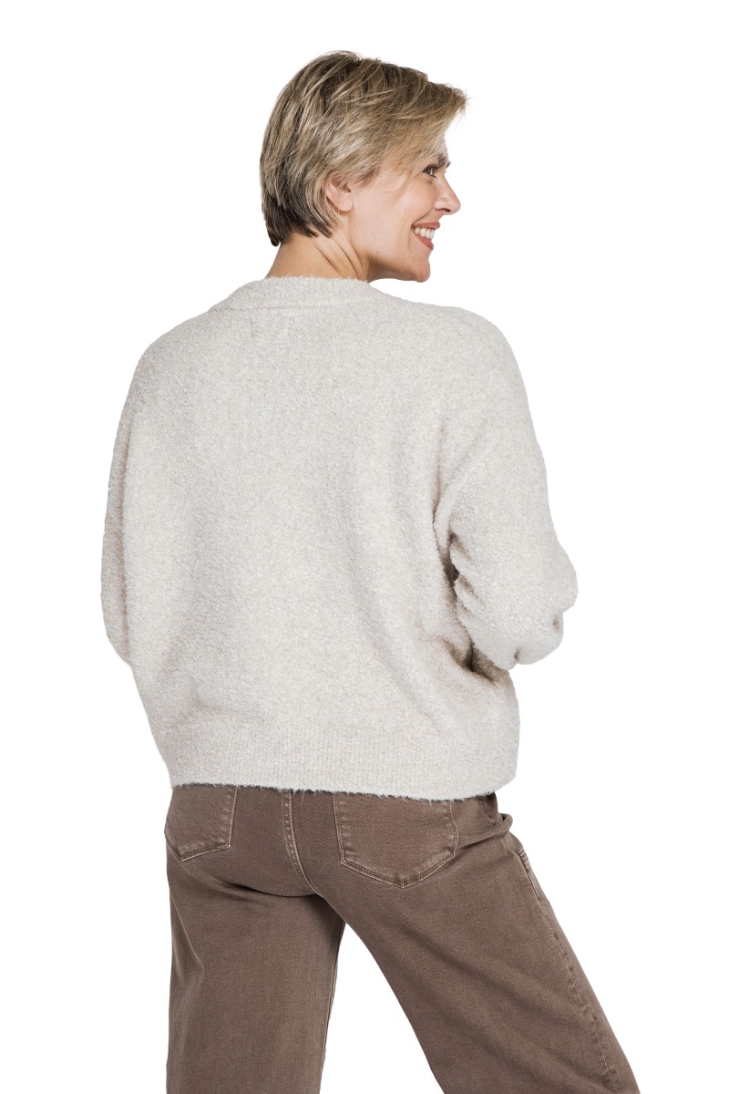 ZHRILL Strickjacke Ted – weicher Bouclé Cardigan
