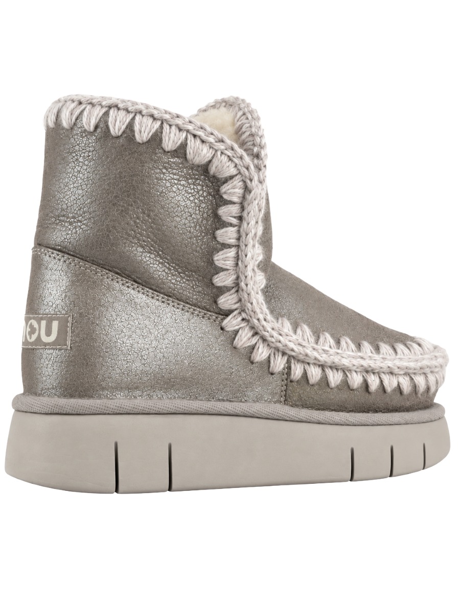 MOU Eskimo 18 Bounce Stone Metallic – Damen Lammfell Boots