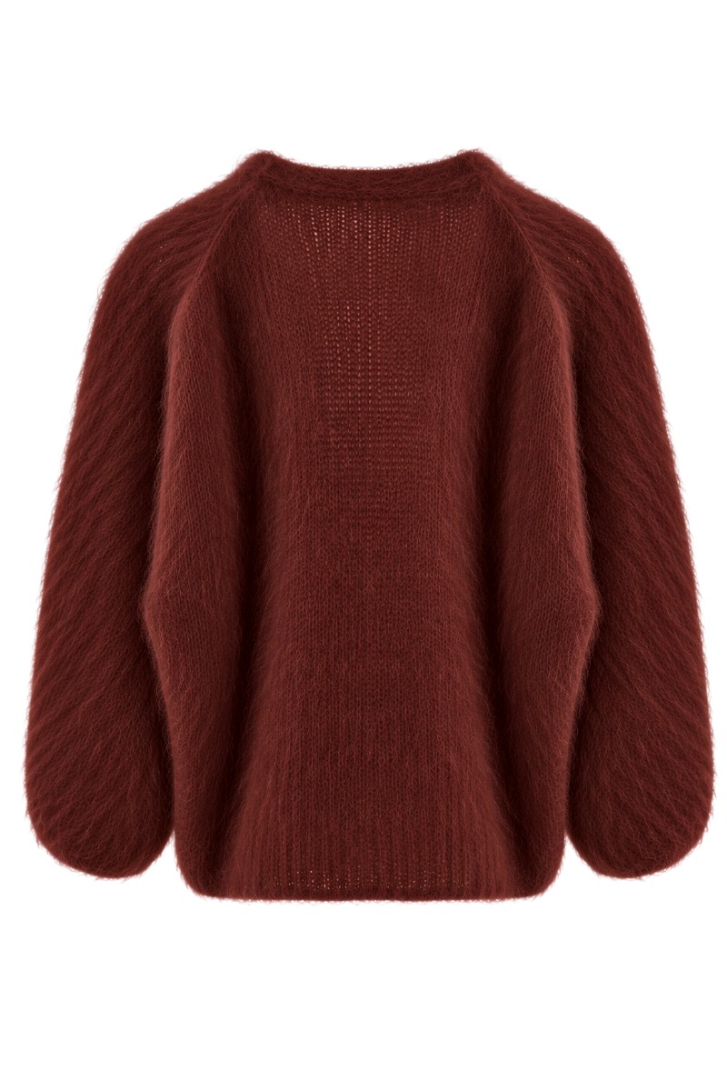 Offene Kid Mohair Strickjacke – 80 % Mohair Made in Italy